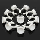 10Pcs White Plastic Ring Ink Tattoo Cups Tattoo Supplies Permanent Makeup