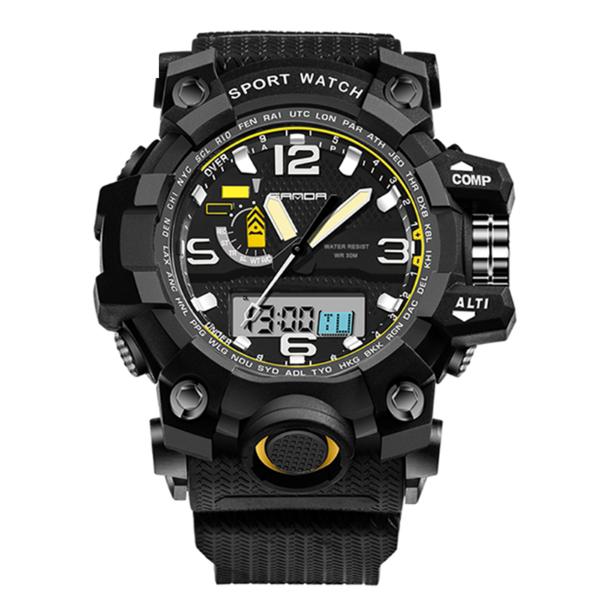 SANDA 732 Fashion LED Display Men Watch 30M Waterproof Sport Digital Watch