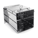 Stainless Steel Square Folding Portable Barbecue BBQ Grill Stove Compact Charcoal Outdoor Camping Cooker