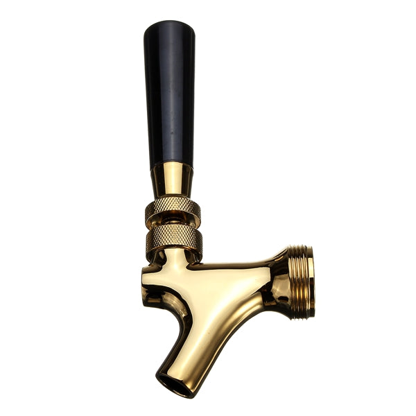 Gold Draft Beer Faucet Brass Beer Tap Faucet Draft Beer Shank 100*62mm