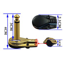 DIY 6.35MM 1/4inch Mono Male Right Angle Pancake Style Plug Connectors for