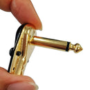 DIY 6.35MM 1/4inch Mono Male Right Angle Pancake Style Plug Connectors for