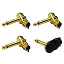 DIY 6.35MM 1/4inch Mono Male Right Angle Pancake Style Plug Connectors for