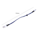 USB to Micro-USB Short Flat Charging Cable with Metal Connector for Android L8B5