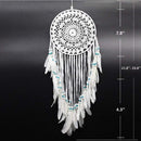 Dream Catchers for Bedroom, White Dream Catchers Crochet Wall Hanging Dream V1L2