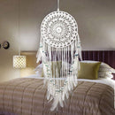 Dream Catchers for Bedroom, White Dream Catchers Crochet Wall Hanging Dream V1L2