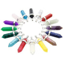 16pcs Creative Shape Healing Pointed Chakra Beads Stone Pendants for DIY Ne E6W4