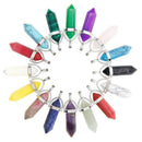 16pcs Creative Shape Healing Pointed Chakra Beads Stone Pendants for DIY Ne E6W4