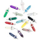 16pcs Creative Shape Healing Pointed Chakra Beads Stone Pendants for DIY Ne E6W4