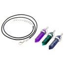16pcs Creative Shape Healing Pointed Chakra Beads Stone Pendants for DIY Ne E6W4
