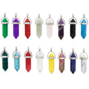 16pcs Creative Shape Healing Pointed Chakra Beads Stone Pendants for DIY Ne E6W4