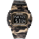 SMAEL 1801 Men Camouflage Cowboy Style Luminous 5ATM Waterproof Digital Watch