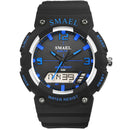 SMAEL 1539 Student Sport Watch Casual Style Waterproof Digital and Analog Dual Display Wristwatch