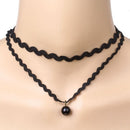 6 Pieces Choker Necklace Set Stretch Velvet Classic Gothic Tattoo Lace Chok