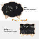 Mini Thicker Black Chalkboards Signs Easy to Wipe Out,10 PCS Wood Small Mes Z4A3