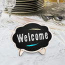 Mini Thicker Black Chalkboards Signs Easy to Wipe Out,10 PCS Wood Small Mes Z4A3