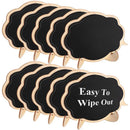 Mini Thicker Black Chalkboards Signs Easy to Wipe Out,10 PCS Wood Small Mes Z4A3