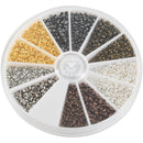 2250 Pieces Tube Crimp Beads 2 mm 2.5 mm Mixed Bracelet Loose Beads Spacer JZ6P6