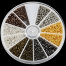 2250 Pieces Tube Crimp Beads 2 mm 2.5 mm Mixed Bracelet Loose Beads Spacer JZ6P6