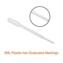 200 Pcs 3ML and 0.2ML Pipettes Plastic Transfer Eye Droppers for Essential
