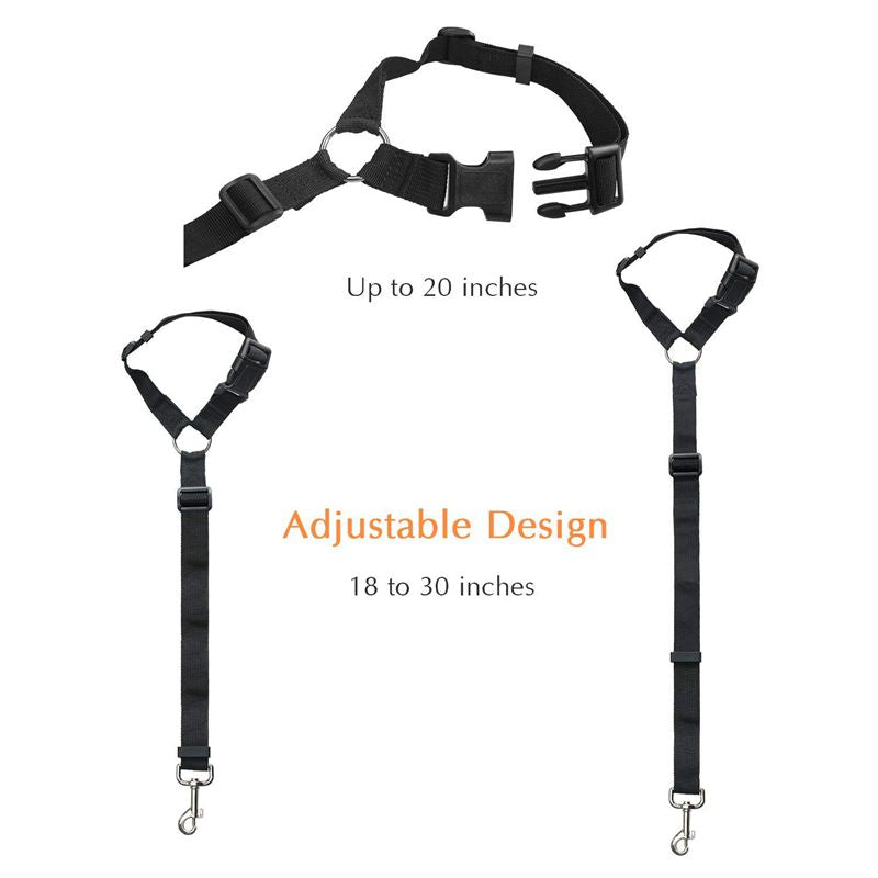 2 Pack Dog Seat Belt, Adjustable Dog Safety Vehicle Seatbelt Fit All Car He D8B5