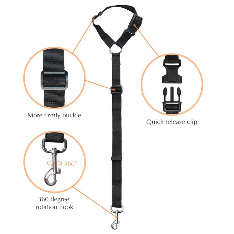 2 Pack Dog Seat Belt, Adjustable Dog Safety Vehicle Seatbelt Fit All Car He D8B5