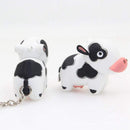 Cute Cow Keyring Led Torch With Sound Keychain Christmas Xmas Party Favors