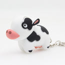 Cute Cow Keyring Led Torch With Sound Keychain Christmas Xmas Party Favors