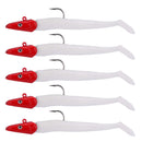 Lead Head Jigs Soft Fishing Lures with Hook Sinking Swim baits for Saltwate Z3N5