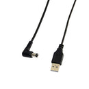 5FT/1.5M Spring Coiled USB Cable, USB 2.0 A Male Plug to DC Power Jack 5.5m