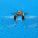 2X Magnification Hand Free Glasses Style Magnifier Loupe With Clip For Reading