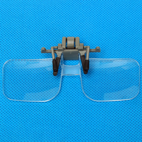 2X Magnification Hand Free Glasses Style Magnifier Loupe With Clip For Reading