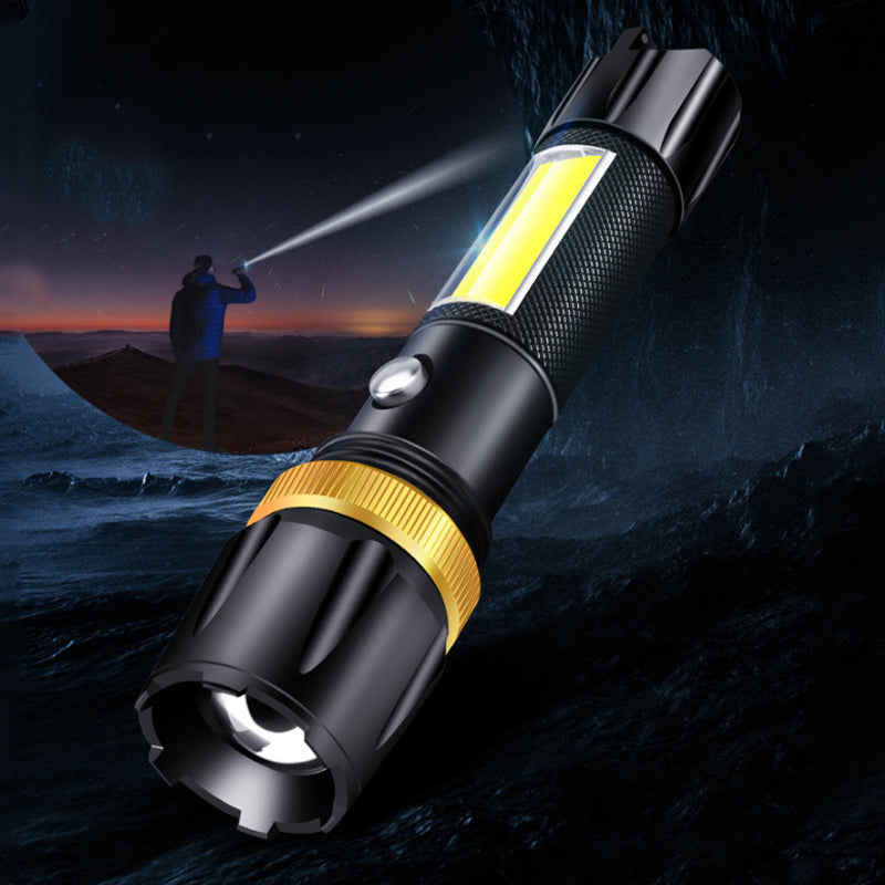 XANES M2 COB+T6 Flashlight Waterproof LED 3 Modes Outdoor Camping Hunting Portable Work Light