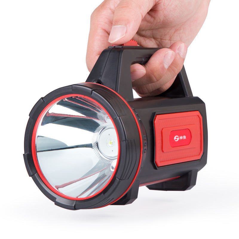 SHENYU 500m 2 Light Source USB Rechargeable Super Bright LED Spotlight 18650 Flashlight Waterproof Searchlight LED Spot Light