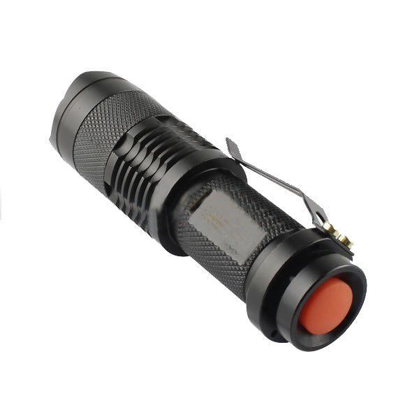 Q5 300LM Mini Zoomable LED Flashlight Black(1*AA/1*14500)