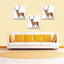 Miico Hand Painted Oil Paintings Simple Style-B Side Face Deer Wall Art For Home Decoration Painting