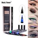 Music Flower Liquid Eyeliner Pencil Super Waterproof Black Double-Headed Stamps