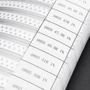5525pcs 221 Values 0805 SMD Chip Resistors 1% 0-20M Assortment Kit Sample Book Each 25