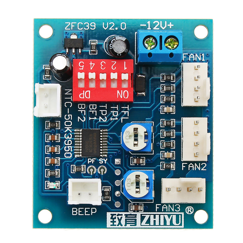 DC 12V Four Wire Thermostat PWM PC CPU Fan Temperature Control Speed Controller Module