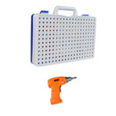 Topacc 240Pcs Children Fun Electric Drill Puzzle Toys Disassemble Screw Nut Assembly Combination Toys