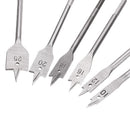 Drillpro 6Pcs 10/12/16/18/20/25mm Spade Drill Bit Set Wood Hole Saw Cutter Flat Wood Bits Woodworking Tool