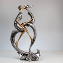 Kiss Couple Figurine Resin Handcrafts Lovers Statue Figurine Home Decorations
