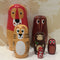 6PCS/Set Cute Wooden Animal Paint Nesting Dolls Decorations Russian Doll Matryoshka Hand Paint Toys