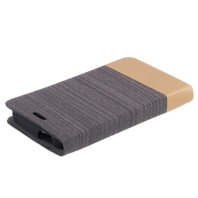 For Doogee S40 Case Bakeey Flip Foldable Canvas PU Leather Full Body Protective Case with Card Slot