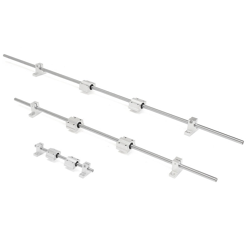 200/600/800mm x 8mm Linear Rail Shaft Rod with Bearing Guide Support and SCS8UU Bearing Block