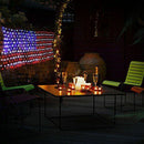2m*1m 420 LED Flag Net Lamp American String Light For Festival Holiday Indoor Outdoor Decoration AC110V