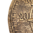 Waterproof Outdoor Indoor Garden Wall Station Clock Thermometer 12 Inch Sun And Moon