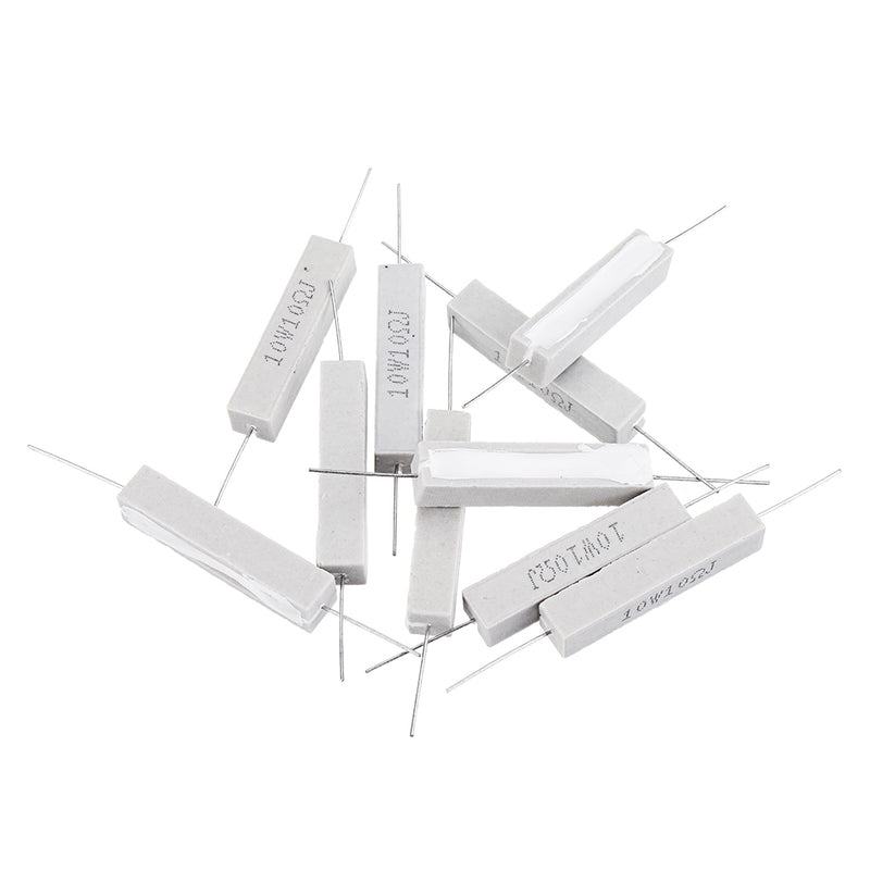 50pcs 10W 10 ohm 10R Ceramic Cement Resistor