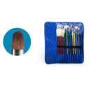 Brush Mix Set Professional Proportion Wolf Chrome Plated Wood Rod Watercolor Paint Brush Set