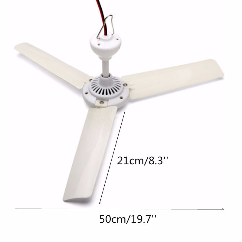 DC12V 6W 3 Leaves Brushless Converter Motor Battery Mini Hanging Ceiling Fan